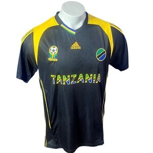 Adidas Tanzania National Team Soccer Jersey Mens XL Black Climacool TFF Football